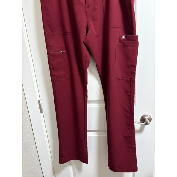 FIGS Technical Collection Scrub pants Maroon Red XL T Men’s Women’s straight leg - Picture 3 of 9